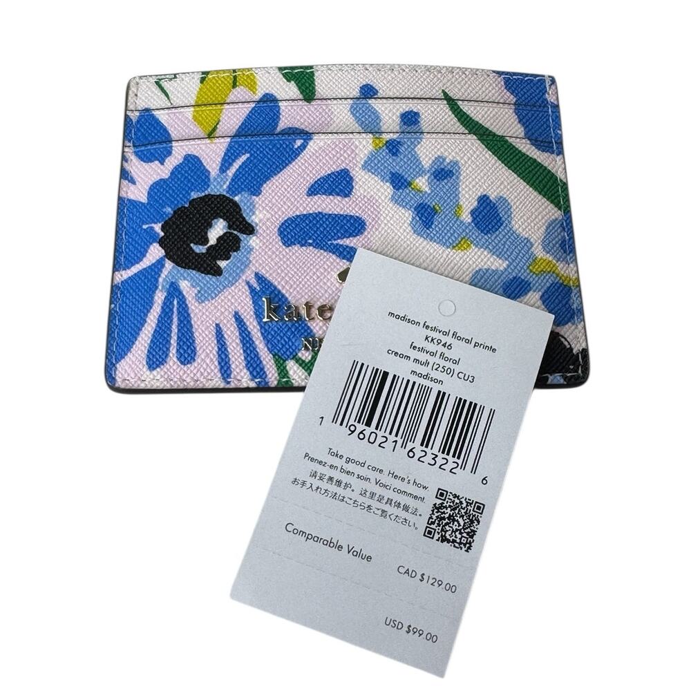 Kate Spade Boxed Madison Floral Small Slim Card Holder - Picture 8 of 10